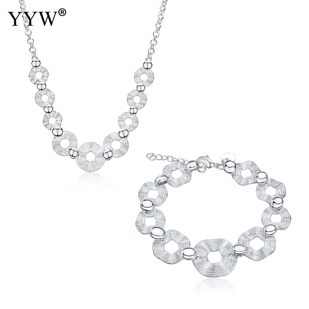 2020 Fine Jewelry Sets Choker Necklace Set Earrings Factory Price Silver Color Plated Wedding Bridal Bridesmaid African Jewelty