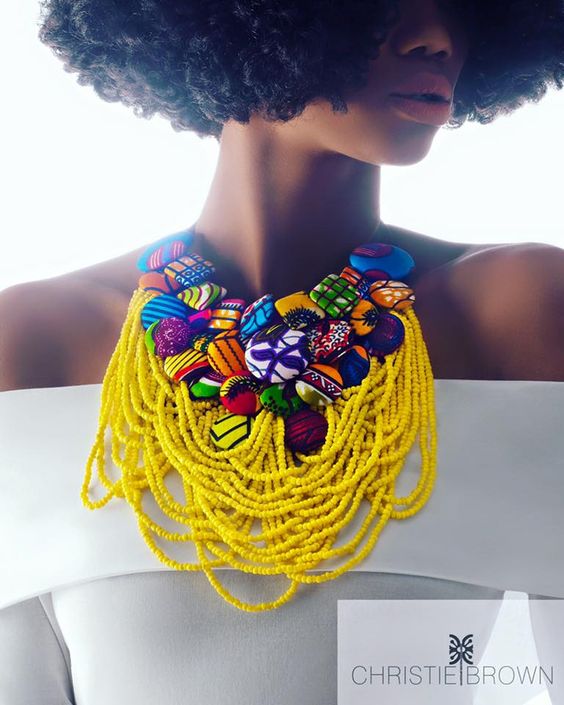 2020 Hot Sale Handmade Ankara Button Bib Necklace Hot Sale Cotton Necklace Shourouk Statement Necklace Choker Necklaces WYB06