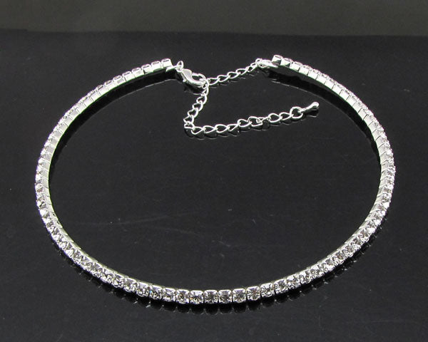 2020 Hot Sale Limited Collier Collares Maxi Necklace Wedding Bridal Jewelry 1 2 3 4 5 Row Crystal Rhinestone Choker Necklaces