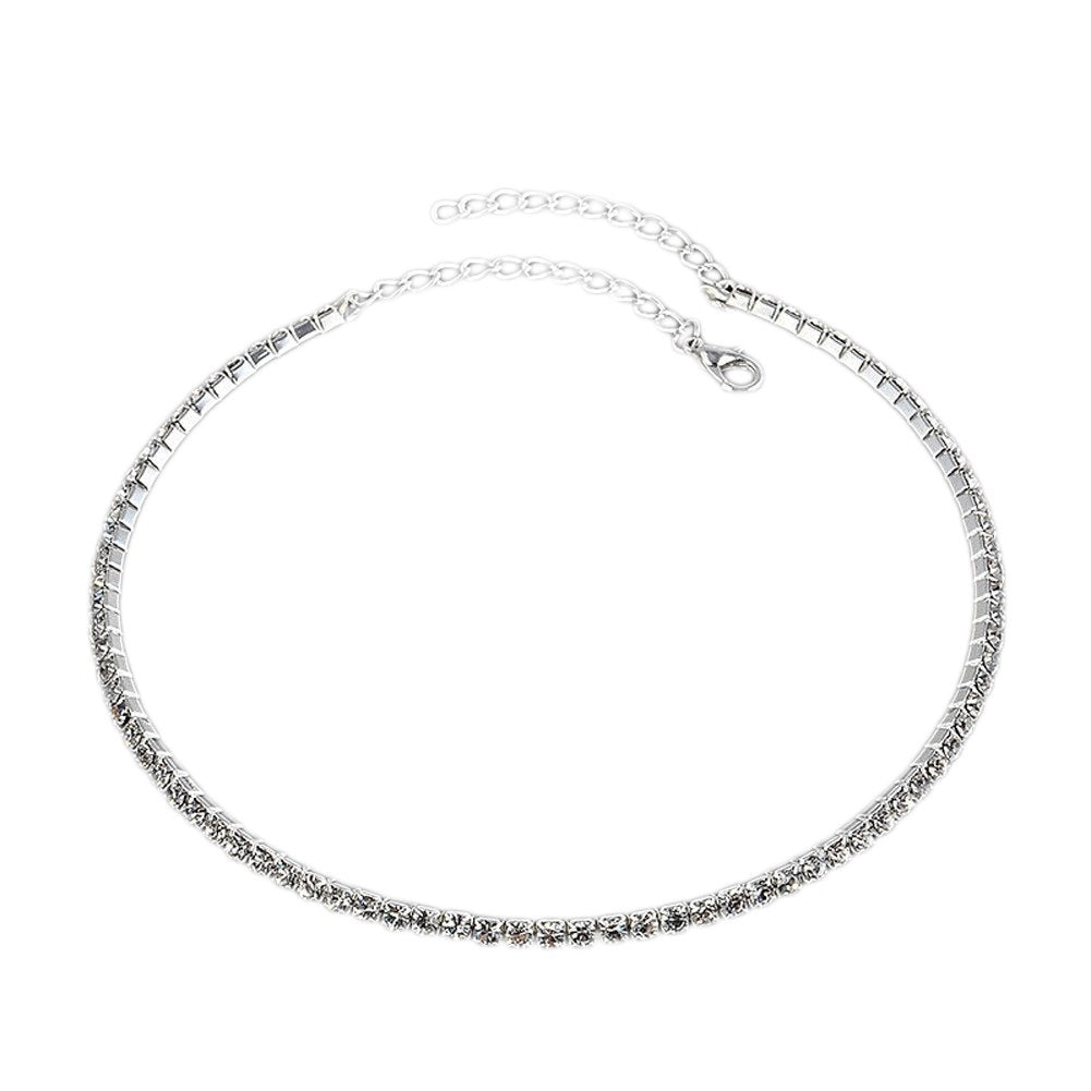 2020 Hot Sale Limited Collier Collares Maxi Necklace Wedding Bridal Jewelry 1 2 3 4 5 Row Crystal Rhinestone Choker Necklaces