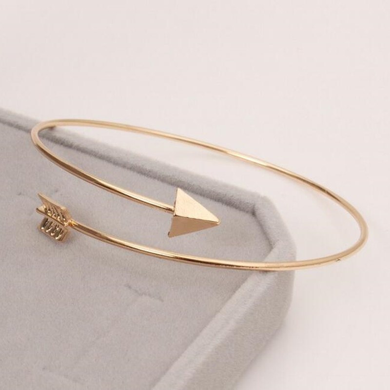 2020 Hot Sell Arrow opening Charm Bracelets Rose gold alloy arrow opening bracelet