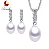 Cute 925 Sterling Silver Flowers Earrings Ring Sets For Women Natural Red Garnet Gemstone Jewelry Set Fine Jewelry