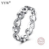 2020 Jewelry Luxury 925 Sterling Silver Heart Finger Rings Dazzling Infinity Stackable Ring For Women Wedding Fine Jewelry