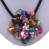 2021 Lady Women White Pearls Multicolor Baroque Shell Flower Necklace Brand Jewelry 2021