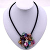 2021 Lady Women White Pearls Multicolor Baroque Shell Flower Necklace Brand Jewelry 2021