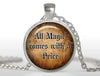 2020 Limited Collier Once Upon A Time Jewelry All Magic Comes With Price Quote Necklaces Pendant Glass Dome Necklace HZ1
