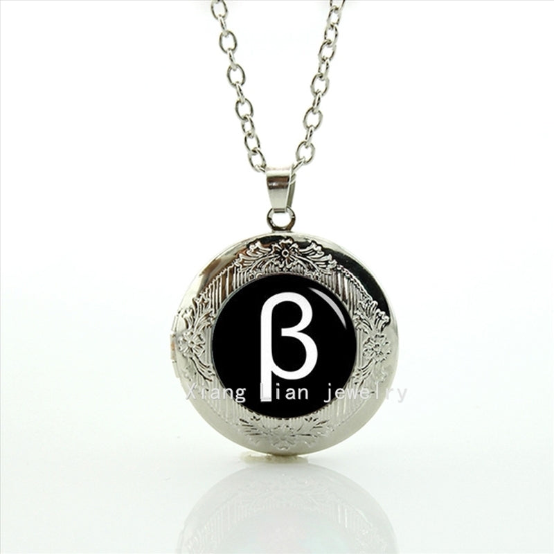 2020 Limited Collier Collares The Most Popular Greek Letter Symb Locket Necklace Alpha Pendant Language Swedding Jewelry T410