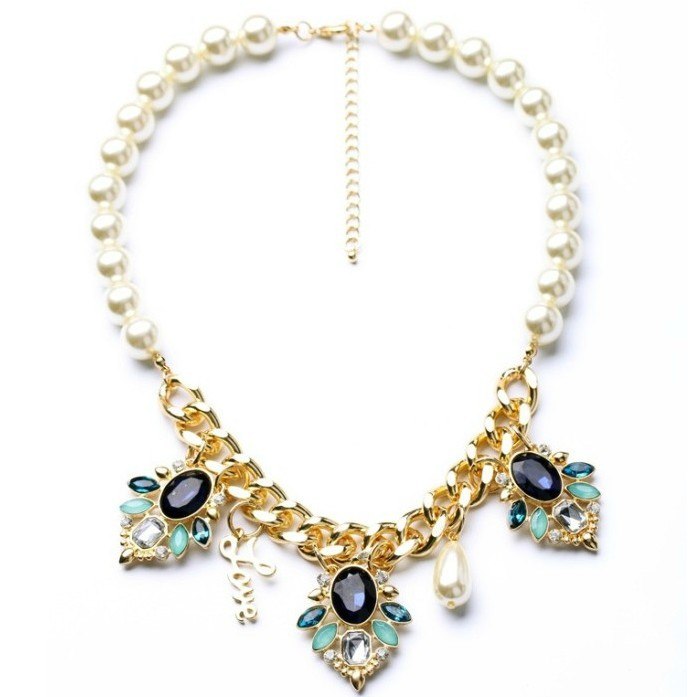 2020 Limited Plant Maxi Necklace Collier Collares New Design Pearl Statement Choker Necklace Charm Fashion Jewelry For Women