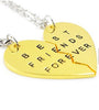 2020 Limited Real Collares Collier 2 Parts Heart Necklace Broken Pendant Necklaces Best Friend Forever For Jewelry Fth-n17
