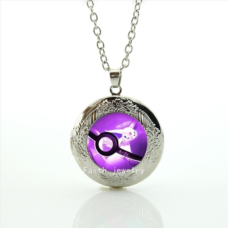 2020 Limited Sale Maxi Necklace Collares Collier Pokemon Inspired Pendant Necklace Plated Glass Cabochon Jewelry For Gift Hh075