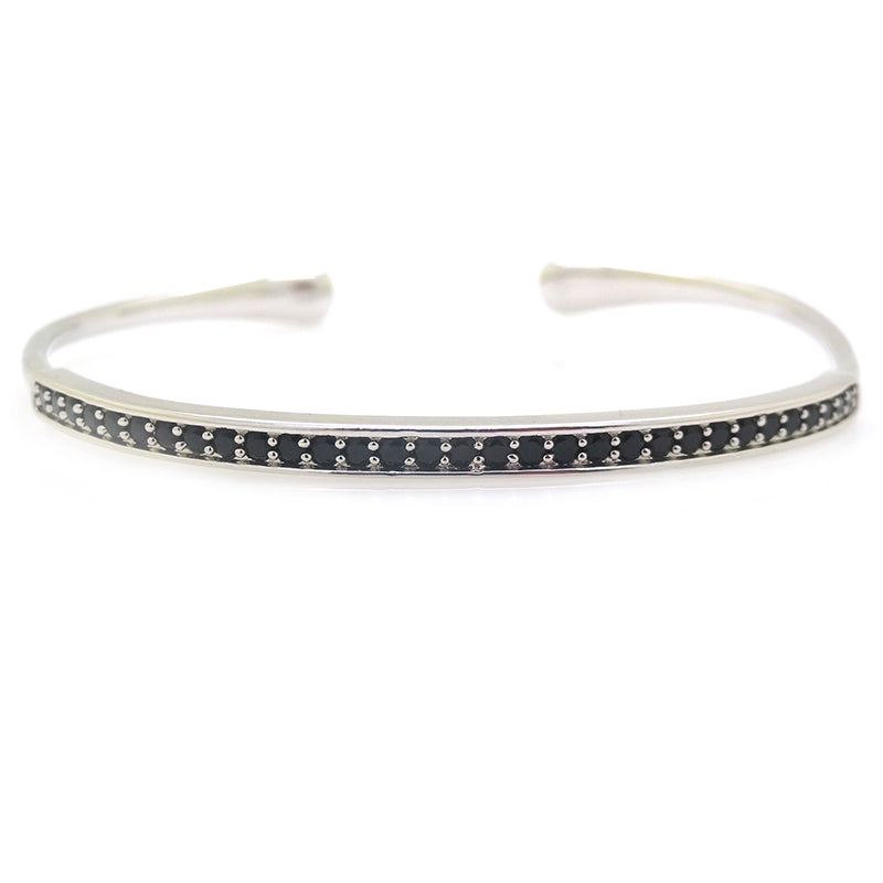 2020 Luxury Brands Wire Bangles Anil Arjandas Men Bangles Bracelet,Silver Color Men Cuff Bangles Clear CZ Open Bangle Jewelry