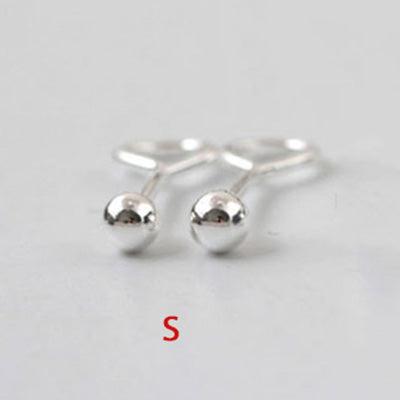 2020 NEW 925 Sterling Silver Earrings For Women Trendy Simple Round Stud Earrings With Stones Female Party Fine Jewelry YE45