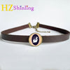 2021 Bioshock Infinite Necklace Bird Cage Choker With Pendant Glass Jewelry Leather Choker Necklace For Women