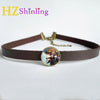 2021 Bioshock Infinite Necklace Bird Cage Choker With Pendant Glass Jewelry Leather Choker Necklace For Women