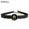 2021 Bioshock Infinite Necklace Bird Cage Choker With Pendant Glass Jewelry Leather Choker Necklace For Women