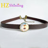 2021 Bioshock Infinite Necklace Bird Cage Choker With Pendant Glass Jewelry Leather Choker Necklace For Women
