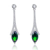 2020 Nano Emerald Dangle Vintage Earrings Drop Silver Water Drop Cut For Women 925 Solid Sterling Silver Brand Fashion Earrings