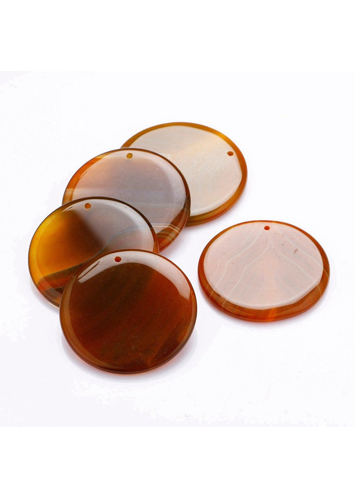 2020 Natural Gem Agate Pendant Long Necklace Sweater Chain Round Beads Necklace Pendants DIY Colorful Men Jewelry Charm Bead NEW