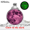 2020 New Arrival Glowing Jewelry Full Moon Necklace Handmade Glass Dome Lunar Eclipse Necklace Glow in the dark Pendant Jewelry