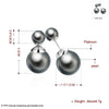 2020 New Desiger Rose Gold Color Pearls Earrings Brinco Black Pearl Ear Earrings for Women Stud Earrings Jewelry Accessories