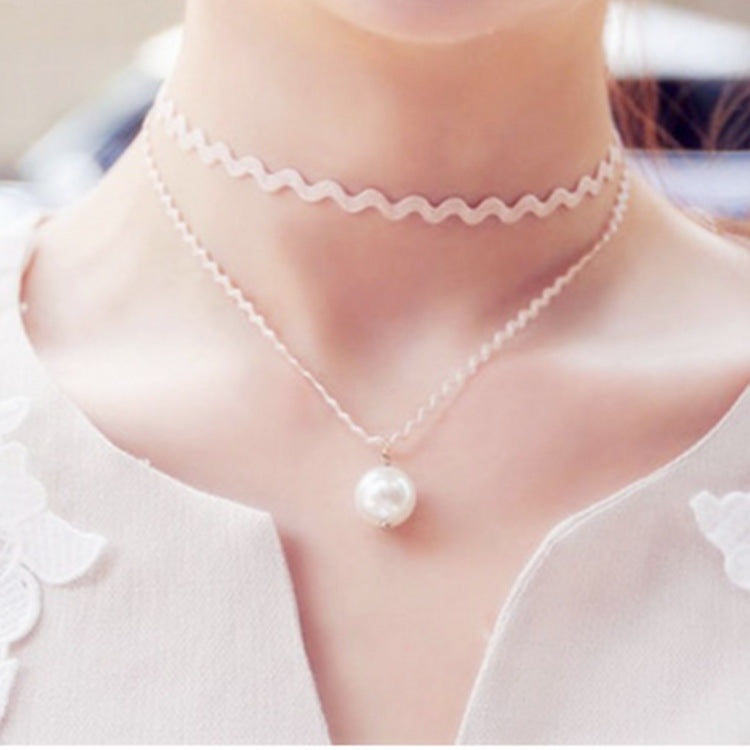 2020 New Hot Personalized Jewelry Accessories Double Sweet Princess Fashion Imitation Pearl Necklace Wholesale Female