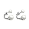 2020 New Hot Sale 1Pc Lady Rose Gold Pearl Ear Stud Back&Front Stud Earrings Fashion Jewelry Gift #57696
