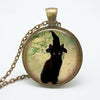 2020-New-Limited-Collier-Collares-Black-Cat-Necklace-Hat-Pendant-Gothic-Art-Picture-Necklaces-Animal-Jewelry