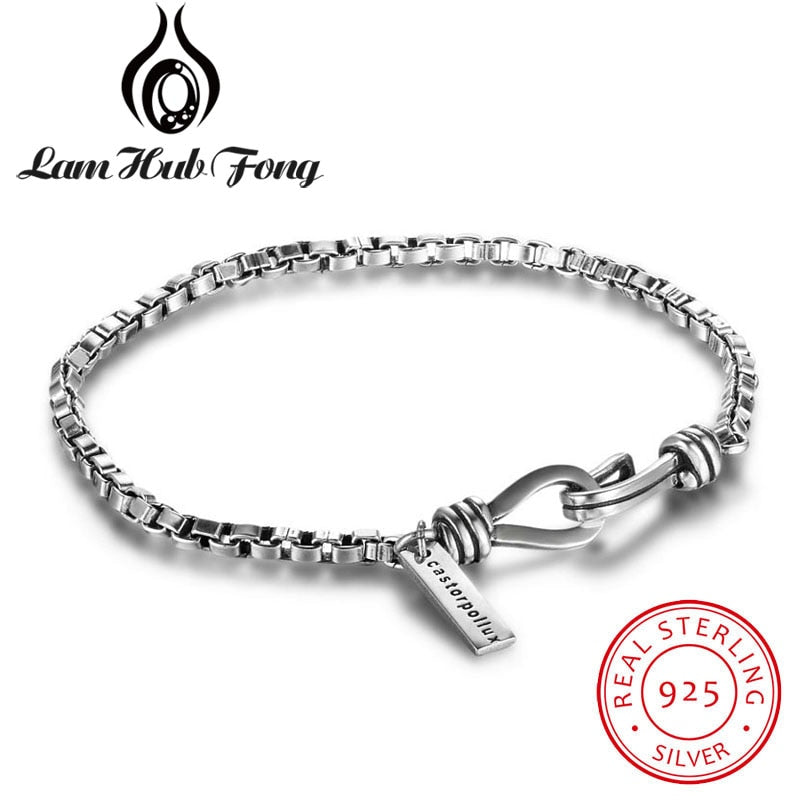 2020 New Punk Style Women Bracelets Real 925 Sterling Silver Chain Link Bracelets & Bangles Wholesale