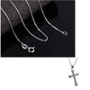 2020 New S925 Sterling Silver DIY Cross Pendant Necklace For Men Individual Design Surface Double Layers Cross Fashion Jewelry