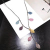 2020 New Simple Colorful Leaves Long Necklace Women Costumes Accessories Fashion Jewelry Cute Gifts Bijoux