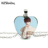 2020 New Trendy BTS Wings Teaser Heart Necklace Bangtan Boys Band Jewelry Glass Dome Pop singer Heart Necklace for fans HZ3