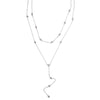 2020 New women sexy necklace 925 sterling silver chain double layer With AAA Cubic Zirconia necklace Y choker jewelry