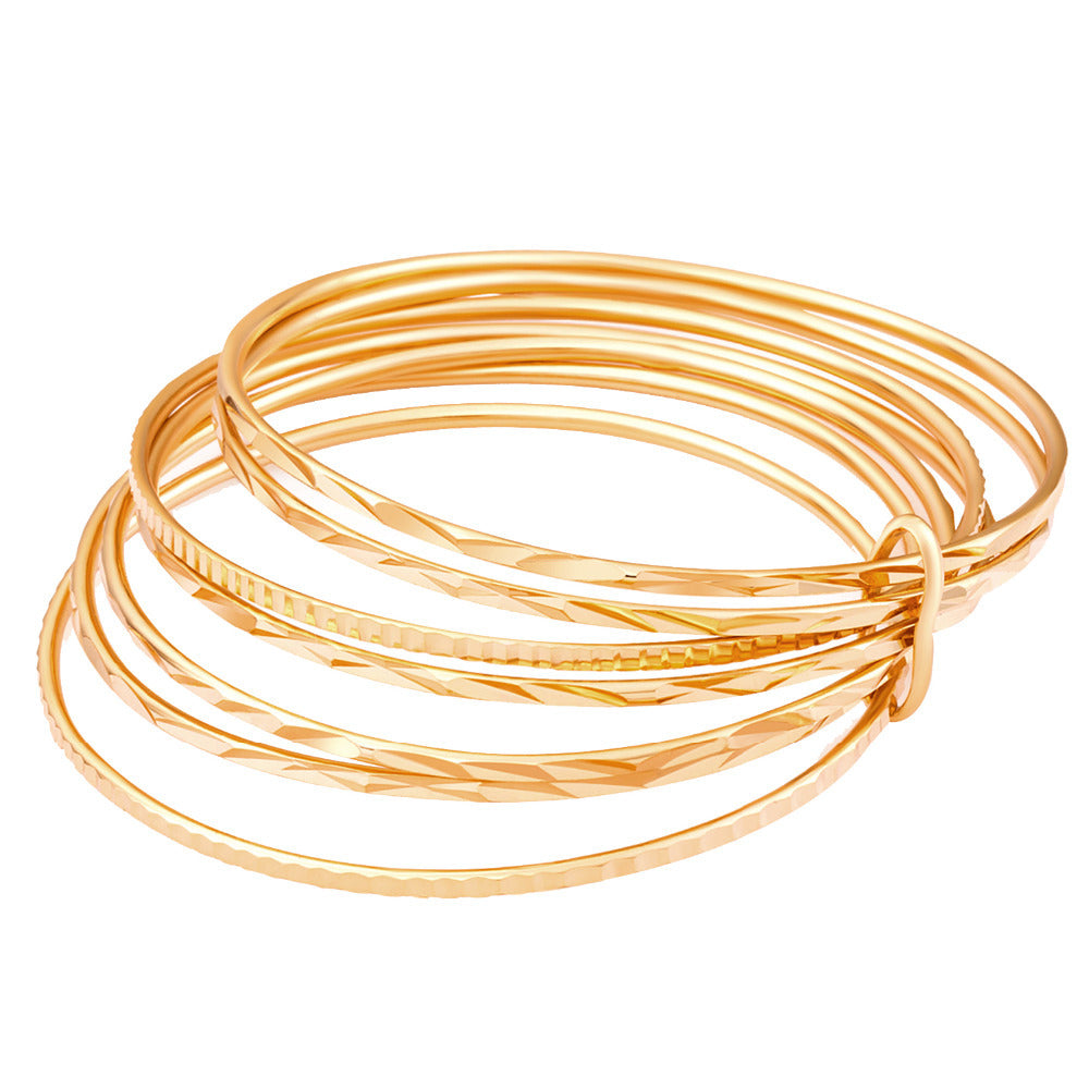 2020 Promotion Fine Jewelry Trendy Bangle Fashion Pure Gold Color Tone For Charm Bracelet S Bracelet Best Gift