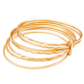 2020 Promotion Fine Jewelry Trendy Bangle Fashion Pure Gold Color Tone For Charm Bracelet S Bracelet Best Gift