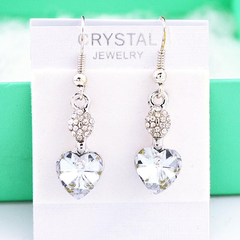 2020 Promotion Price!crystal Jewelry Ornaments Korea Charming Heart Doop Earrings Multicolor Earring for Women Hot Gift for Girl