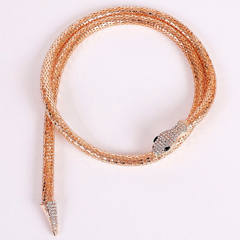 2020 Real Collares Maxi Necklace High Quality Gold/silver Plated Snake Necklace Choker for Women Collier Femme Bijoux Jewelry