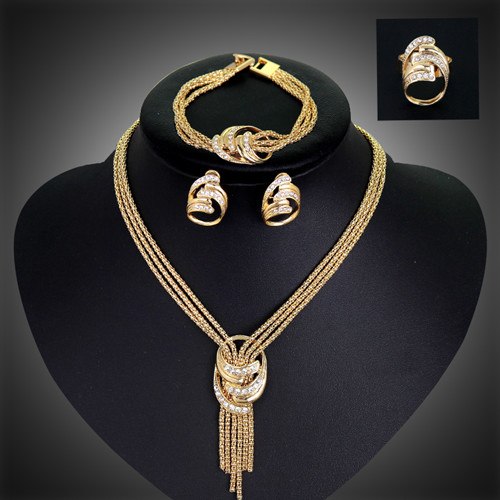 2020 Real Limited Jewelry Sets African Beads Jewelry Set Fashion Fringed Necklace Female Models Retro Tassel Pendant Four Sets