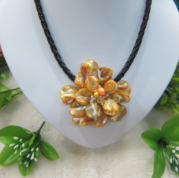 2020-Sale-Limited-Women-Round-Collares-Necklaces-Pendants-Fashion-Jewelry-Mother-Of-Pearl-Feshwater-Cultrue-Flower