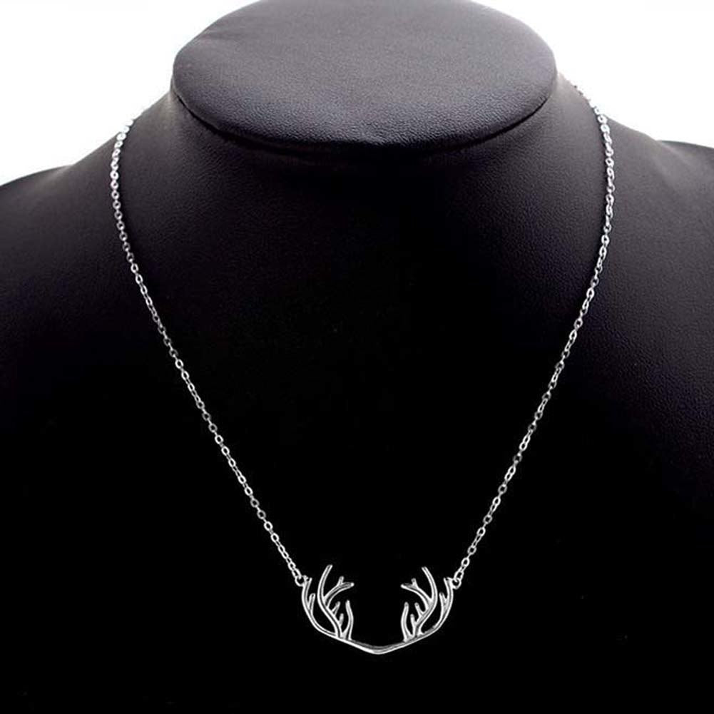 2020 Silver Color Fine Jewelry Christmas Elk Antlers Deer Silver Color Choker Necklaces & Pendants For Women free ship