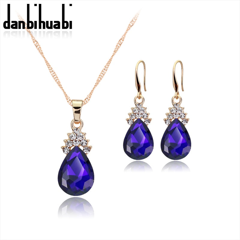 danbihuabi-2020-New-simple-gold-plated-water-droplets-necklace-fashion-boutique-gift