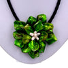 2021 Trendy White Freshwater Pearls Green mother of pearl shell flower chokers necklace 2021 Female Wedding