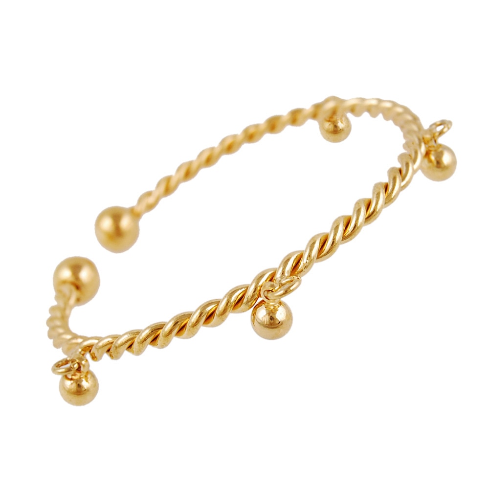2020 Wholesale Fine Jewelry Cute Rope Dangle Bead Bangle Fashion Gold-color bracelets for women Bracelet