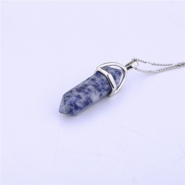 2021  Women Vintage Pendants Bullet Crystal Necklace Natural Stone Quartz Necklaces Bijoux Jewelry Collares Chain