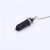 2021  Women Vintage Pendants Bullet Crystal Necklace Natural Stone Quartz Necklaces Bijoux Jewelry Collares Chain