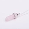 2021  Women Vintage Pendants Bullet Crystal Necklace Natural Stone Quartz Necklaces Bijoux Jewelry Collares Chain