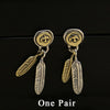 2020 Women Men Drop Earring 925 Sterling Silver Vintage Eagle feather Dangle Earring Male Female Christmas gift Fine Jewelry FE2