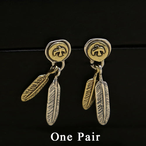 2020 Women Men Drop Earring 925 Sterling Silver Vintage Eagle feather Dangle Earring Male Female Christmas gift Fine Jewelry FE2