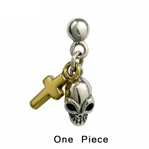 2020 Women Men Drop Earring 925 Sterling Silver Vintage Punk Skull Cross Dangle Luxury Earring Christmas gift Fine Jewelry FE7