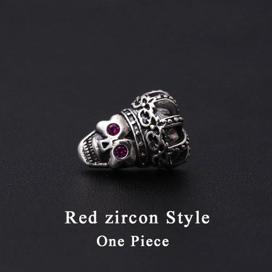 2020 Women Men Stud Earring 925 Sterling Silver Punk Vintage Inlaid Zircon Crown Skull Earring Christmas gift Fine Jewelry FE6