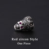 2020 Women Men Stud Earring 925 Sterling Silver Punk Vintage Inlaid Zircon Crown Skull Earring Christmas gift Fine Jewelry FE6